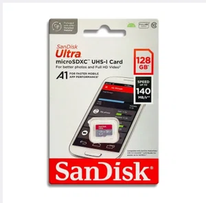 SanDisk Ultra 128GB MicroSDXC Card - A1 Class 10 UHS-I, Up to 140MB/s, 5 Year Warranty