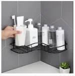 Self-Adhesive Metal Corner Rack - Multipurpose Bathroom and Kitchen Storage Shelf image 2