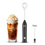 USB Rechargeable Milk Frother and Egg Beater - 3 Speed with 2 Interchangeable Whisks image 1