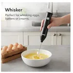 USB Rechargeable Milk Frother and Egg Beater - 3 Speed with 2 Interchangeable Whisks image 3