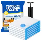 Vacuum Storage Bags Pack of 5 with Hand Pump - Reusable Space Saver Bags for Clothes image 2
