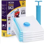Vacuum Storage Bags Pack of 5 with Hand Pump - Reusable Space Saver Bags for Clothes image 4