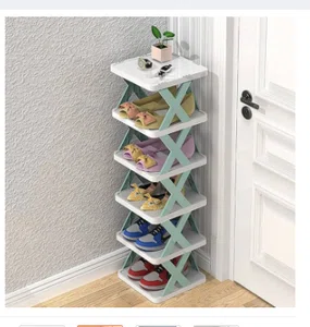 Stackable 6 Layer Shoe Rack - Space Saving Shoe Organiser and Multipurpose Shelf