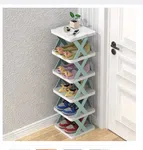 Stackable 6 Layer Shoe Rack - Space Saving Shoe Organiser and Multipurpose Shelf image 1
