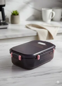 Stainless Steel Insulated Lunch Box - 3 Compartments with Leak-Proof Inner Lids
