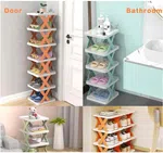 Stackable 6 Layer Shoe Rack - Space Saving Shoe Organiser and Multipurpose Shelf image 6