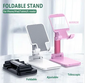 Universal Desk Phone and Tablet Holder - PVC Stand, 85 x 33 x 170mm