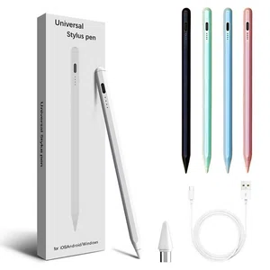 Universal Rechargeable Stylus Pen - Aluminium Alloy Digital Pen for Phones and Tablets