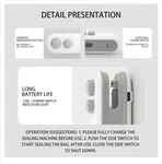 USB Rechargeable Bag Sealer with Cutter - Heat Seal Machine for Snack Packets image 5