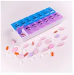 Weekly Pill Organiser AM/PM - 7 Day Twice-a-Day Medication Box with Easy-Open Lids image 3