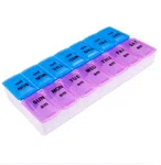 Weekly Pill Organiser AM/PM - 7 Day Twice-a-Day Medication Box with Easy-Open Lids image 1