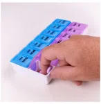 Weekly Pill Organiser AM/PM - 7 Day Twice-a-Day Medication Box with Easy-Open Lids image 2