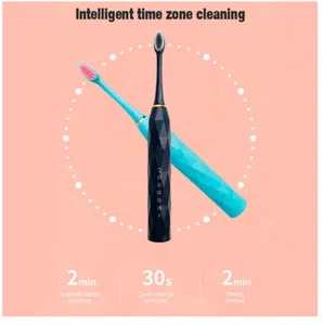 X-9 Sonic Electric Toothbrush with 4 DuPont Brush Heads - 6 Modes, IPX7 Waterproof