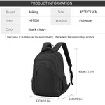 Aoking H97068 Casual Laptop Backpack 22L, 15.6 Inch, Unisex image 8