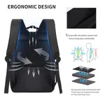 Aoking SN2107-6 Business Laptop Backpack 15L with USB Port, Black image 7