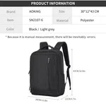 Aoking SN2107-6 Business Laptop Backpack 15L with USB Port, Black image 9