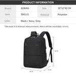 Aoking SN2115 Business Laptop Backpack with USB Port, Navy image 9