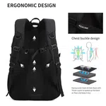 Aoking SN97095 Laptop Backpack 27L with USB Port, 15.6 Inch, Black - Available at AfnoBazar Nepal
