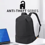 Aoking XN58398F Anti-Theft Laptop Backpack 21L with RFID Pocket, 16 Inch, Black - Available at AfnoBazar Nepal
