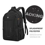 Aoking SN97095 Laptop Backpack 27L with USB Port, 15.6 Inch, Black - Available at AfnoBazar Nepal