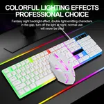 Bajeal T350 Gaming Keyboard & Mouse Combo – 104 Keys RGB LED Backlit Mechanical Feel USB Wired Set - Available at AfnoBazar Nepal