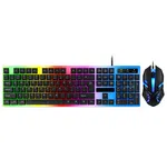 Bajeal T350 Gaming Keyboard & Mouse Combo – 104 Keys RGB LED Backlit Mechanical Feel USB Wired Set - Available at AfnoBazar Nepal