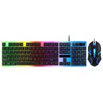 Bajeal T350 Gaming Keyboard & Mouse Combo – 104 Keys RGB LED Backlit Mechanical Feel USB Wired Set - Available at AfnoBazar Nepal