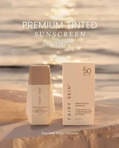 Fairy Skin Premium Tinted Sunscreen SPF 50+ PA++++ Sheer Coverage 50ml