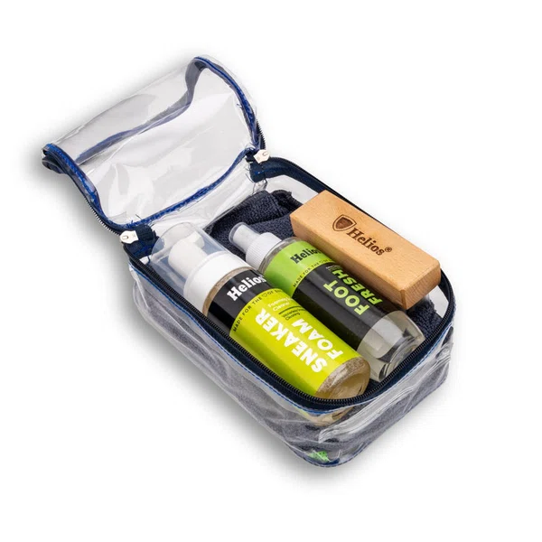 Helios Advanced Sport and Sneaker Cleaner Kit with Microfiber Cloth and Foot Fresh