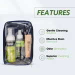 Helios Advanced Sport and Sneaker Cleaner Kit with Microfiber Cloth and Foot Fresh image 3