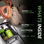 Helios Advanced Sport and Sneaker Cleaner Kit with Microfiber Cloth and Foot Fresh image 4