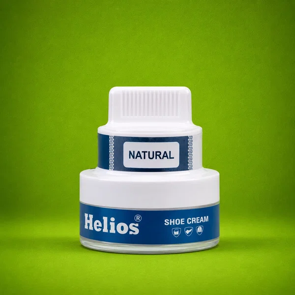 Helios Coloured Shoe Cream for Leather in Glass Jar with Applicator 48 gm