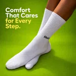 Helios Diabetic Socks for Men and Women, White (1 Pair) - Available at AfnoBazar Nepal