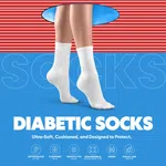Helios Diabetic Socks for Men and Women, White (1 Pair) - Available at AfnoBazar Nepal