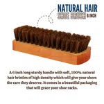 Helios Natural Hair Leather Shoe Brush 6 Inch - Available at AfnoBazar Nepal