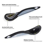 Helios Nubuck and Suede 4 Way Cleaning Premium Brush - Available at AfnoBazar Nepal