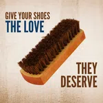 Helios Natural Hair Leather Shoe Brush 6 Inch - Available at AfnoBazar Nepal