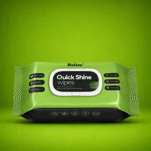 Helios Quick Shine Shoe Wipes Pack of 80 - Available at AfnoBazar Nepal