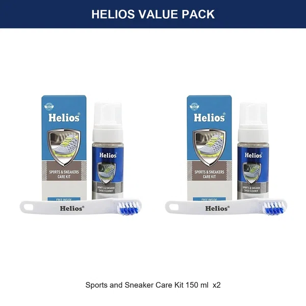 Helios Sports and Sneaker Care Kit 150 ml Combo (Pack of 2) - Available at AfnoBazar Nepal