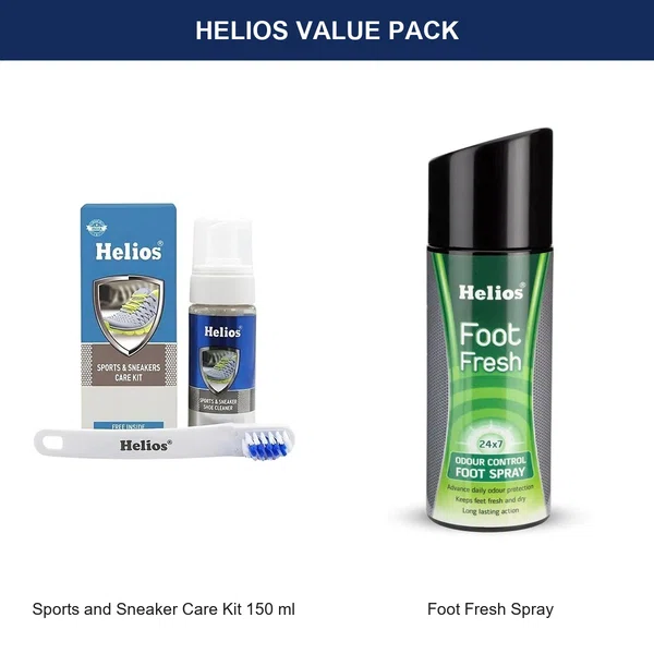 Helios Sports and Sneaker Care Kit 150 ml with Foot Fresh Spray - Available at AfnoBazar Nepal