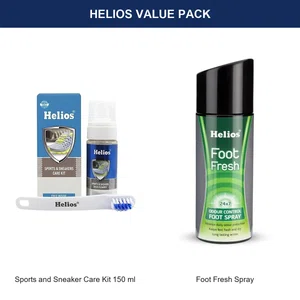 Helios Sports and Sneaker Care Kit 150 ml with Foot Fresh Spray - Available at AfnoBazar Nepal
