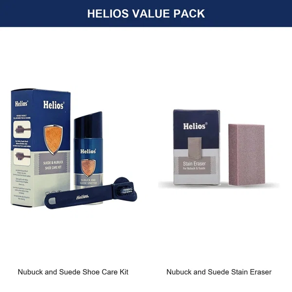 Helios Suede and Nubuck Shoe Care Value Pack (N/S Care Kit and N/S Eraser) - Available at AfnoBazar Nepal