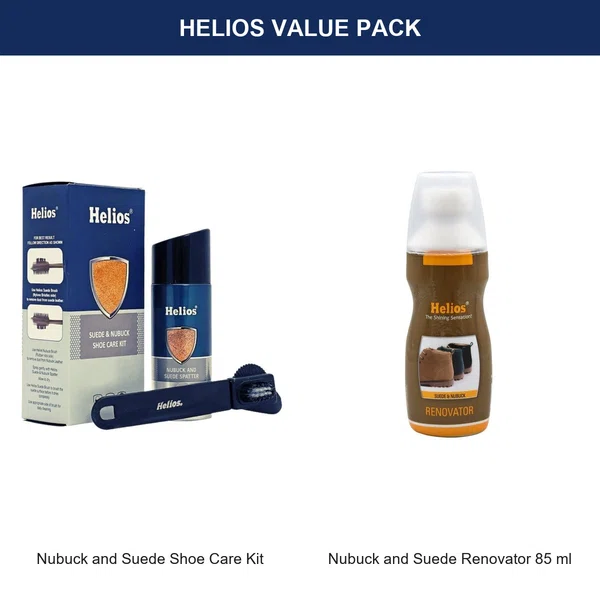 Helios Suede and Nubuck Shoe Care Value Pack (N/S Care Kit and N/S Renovator) - Available at AfnoBazar Nepal