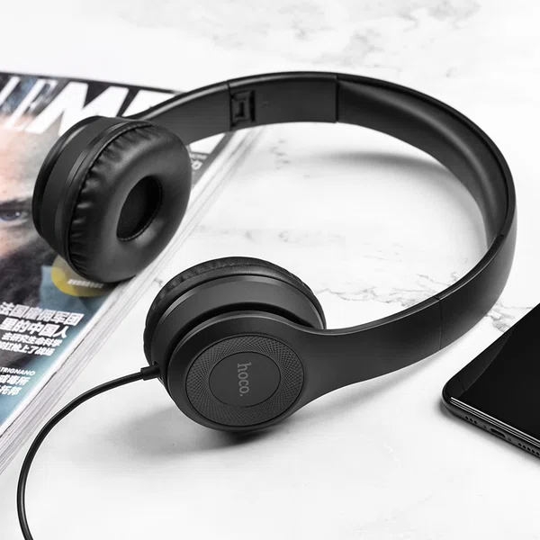 Hoco W21 Headphones, Wired Headset with Mic