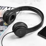 Hoco W21 Headphones, Wired Headset with Mic image 1