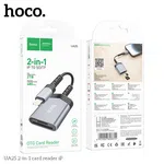 Hoco UA25 2-in-1 iP Card Reader and USB OTG Adapter (SD / TF) image 2