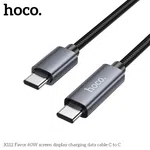 Hoco X112 Favor 60W Screen Display Charging Data Cable C to C image 4