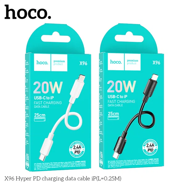 Hoco X96 Hyper PD Charging Data Cable iP (L=0.25m)