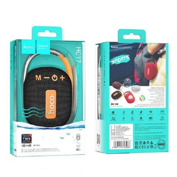 Hoco HC17 Portable Outdoor Bluetooth 5.3 Speaker with Clip
