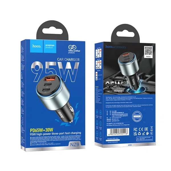 Hoco NZ9 Galloper 95W 3 Port 2C1A Car Charger